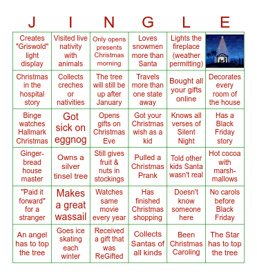 Christmas Bingo Card