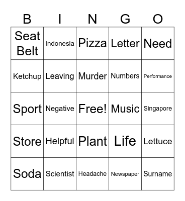 ASL Fingerspelling 251-300 1(4-6) Bingo Card