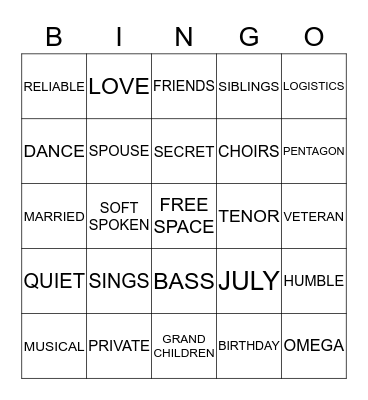 BENNIE'S 75TH BIRTHDAY BASH Bingo Card