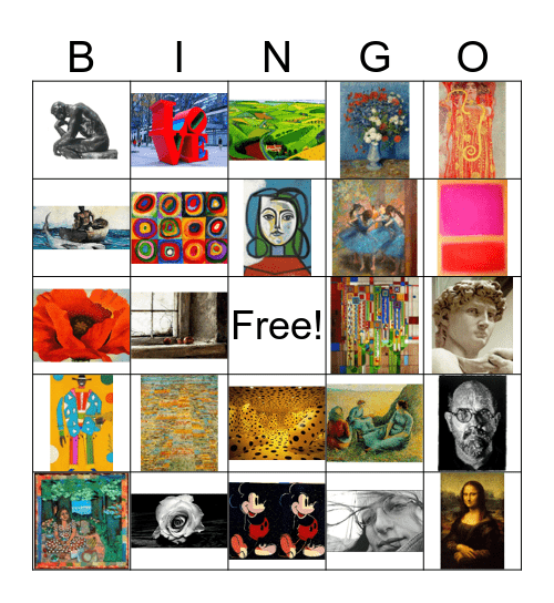 Art History BINGO! Bingo Card