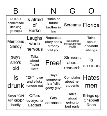 Ilana Bingo! Bingo Card