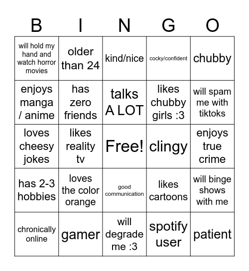 Are You Shatter’s Type? Bingo Card