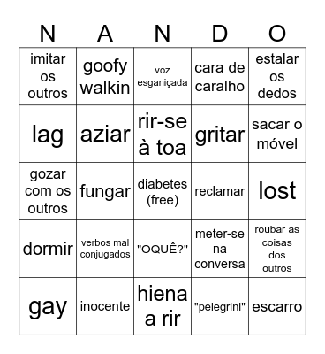 NANDO BINGO Card