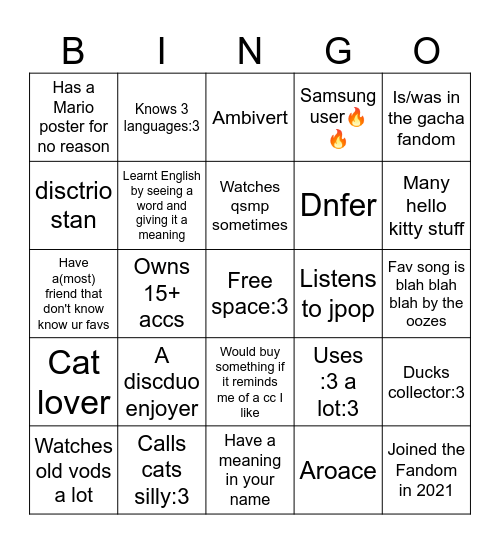 Stari Bingo:3 Bingo Card