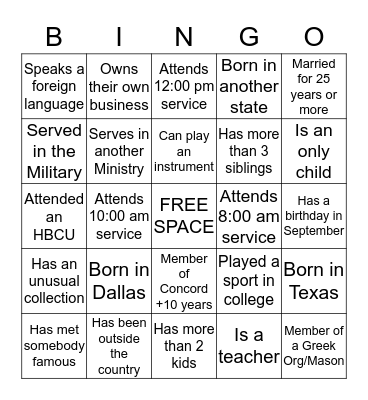 UMOC Bingo Card