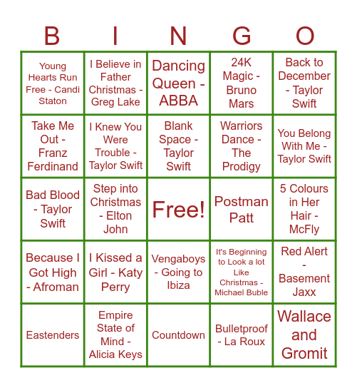 FESTIVE FRUITY BINGO! Bingo Card