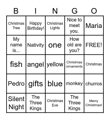 BINGO de Navidad Bingo Card