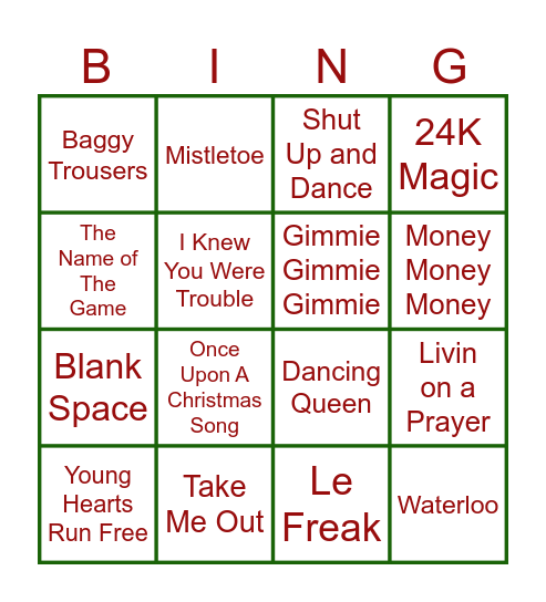 FESTIVE FRUITY BINGO Card