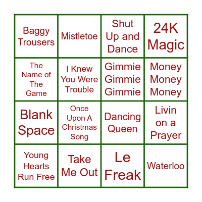 FESTIVE FRUITY BINGO Card