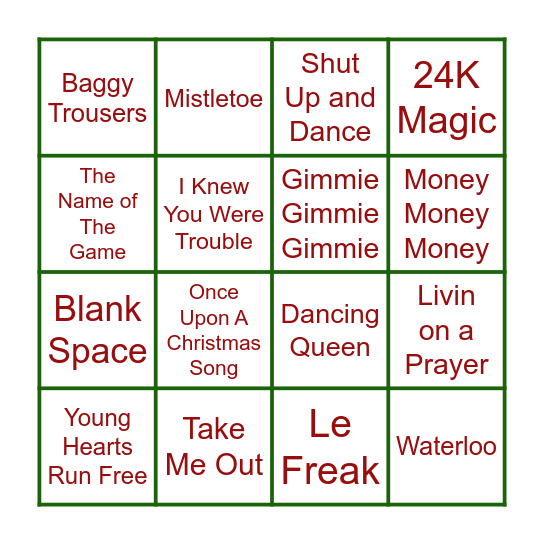 FESTIVE FRUITY BINGO Card