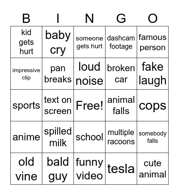 TikTok Bingo Card