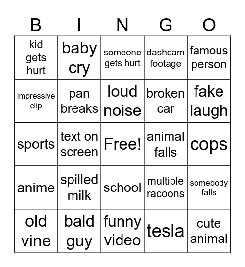 TikTok Bingo Card