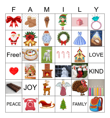 FAMILY BINGO Card