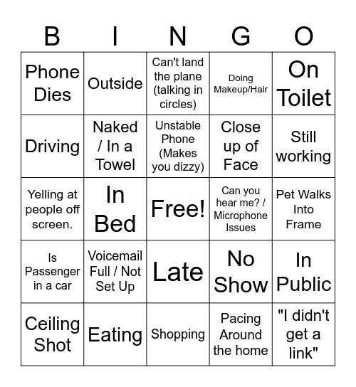 Virtual Bingo Card