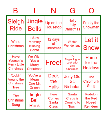 Christmas Bingo Card