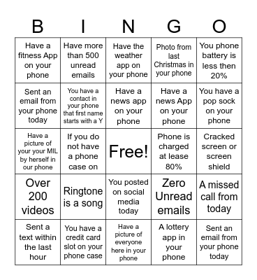 Christmas Bingo @ 1970 Bingo Card