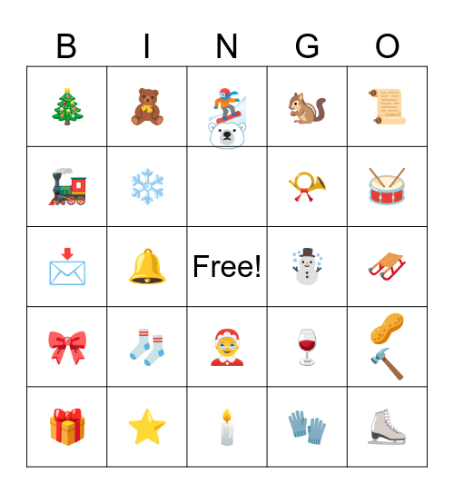 Christmas Bingo Card