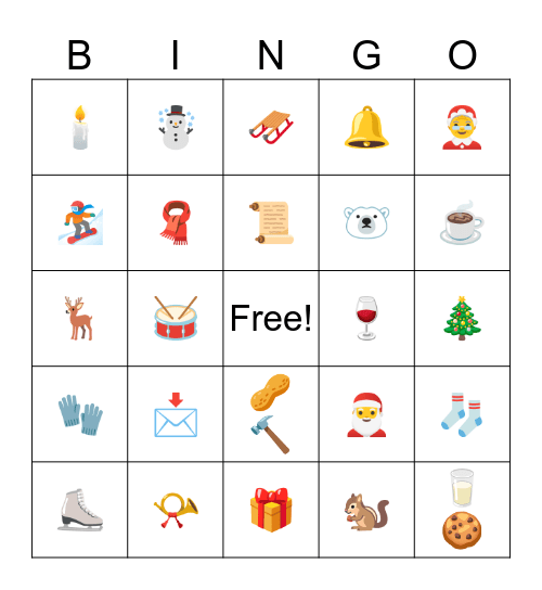 Christmas Bingo Card