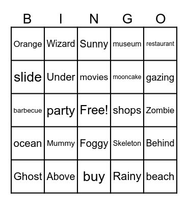 HAVE FUN Bingo Card