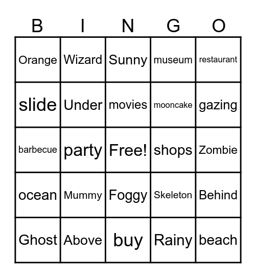 HAVE FUN Bingo Card