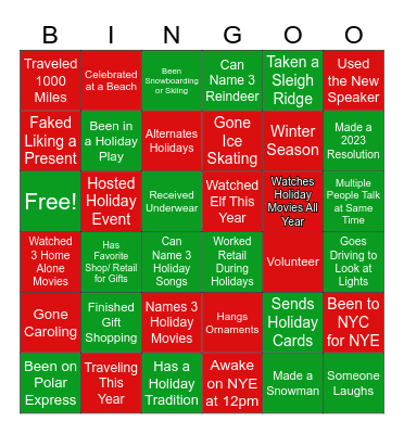 Galileo Jingle Mingo Bingo 2023 Bingo Card