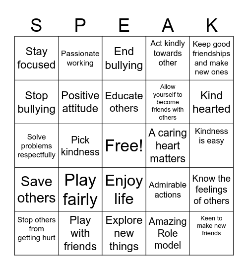 Legacy BINGO Card