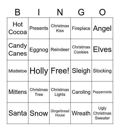 Christmas Bingo Card