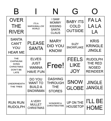 1- X-MAS HITS Bingo Card