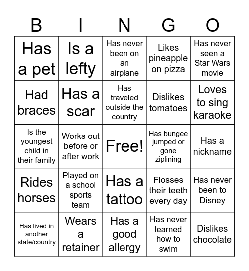 Bingo Card