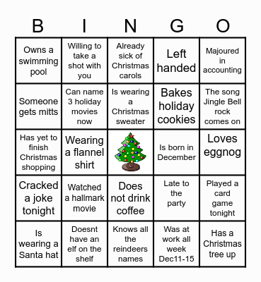 SENSUS CHRISTMAS BINGO Card