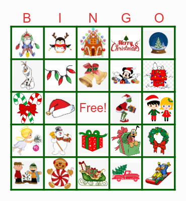 Holiday Bingo Card