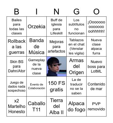 Gala de Calpheon 2023 Bingo Card