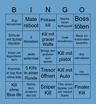 Fortnite Bingo Card