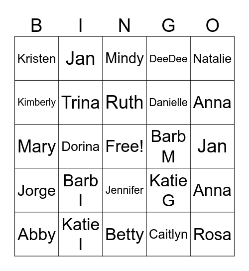 Teacher Bingo 2 Bingo Card