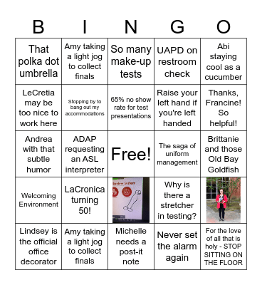 ODS Bingo FA23 Bingo Card