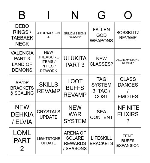 CALPHEON BALL 2023 Bingo Card