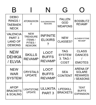 CALPHEON BALL 2023 Bingo Card
