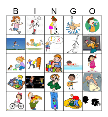VERBS BOOK 1& 2 UNITS 1 & 2      A Bingo Card