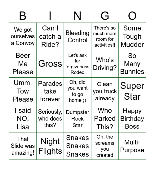 2023 OAD BINGO Card