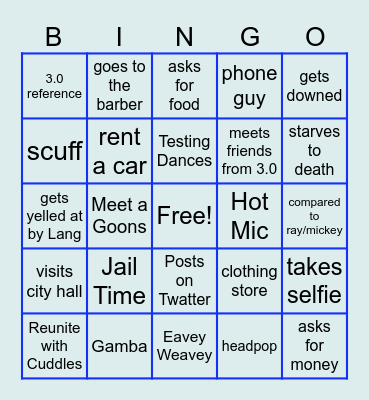 FLASH'S FIRST DAY IN 4.0 Bingo Card
