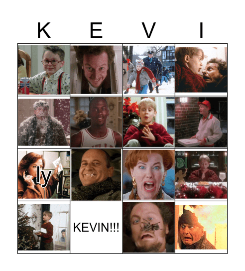 Home Alone Bingo Card
