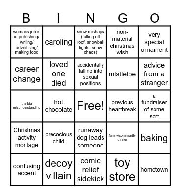 Christmas Movie Bingo! Bingo Card