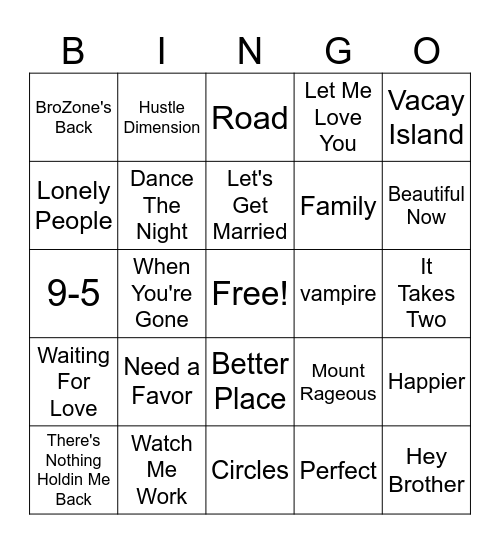 Gavyn's Birthday Bash Bingo Card
