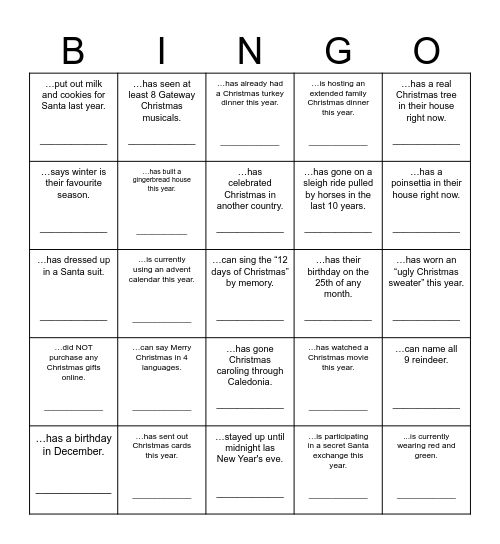 Find Someone Who... Bingo Card