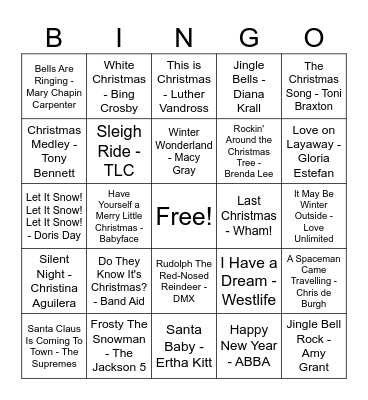 Christmas Bingo Card