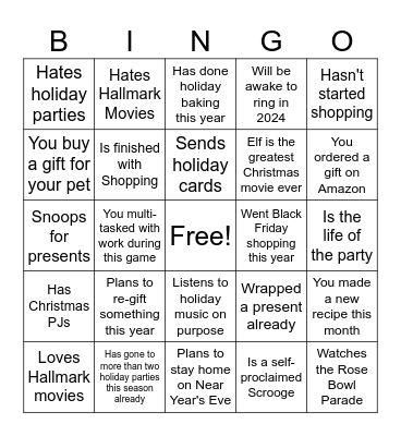 IA/ERM Holiday Bingo Card