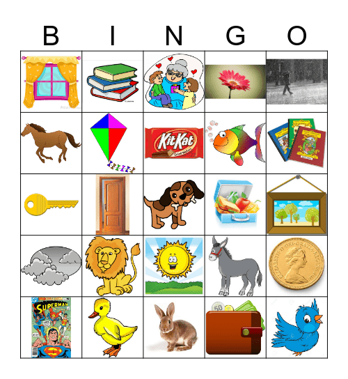 ANIMALS BINGO Card
