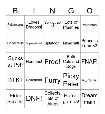 MimikyuMom's Bingo Card