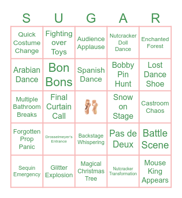 Moms of The Nutcracker Bingo Card