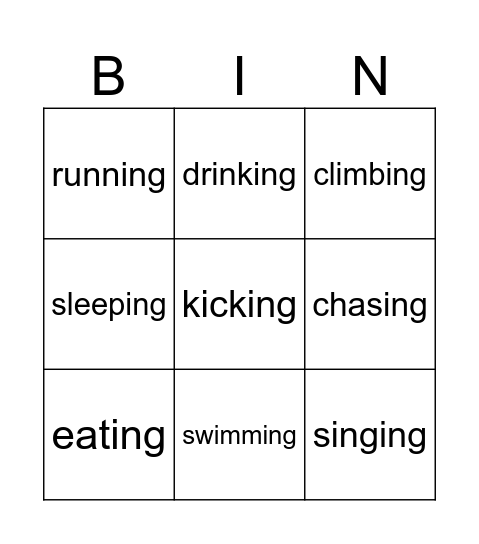 What does your pet like doing? Bingo Card